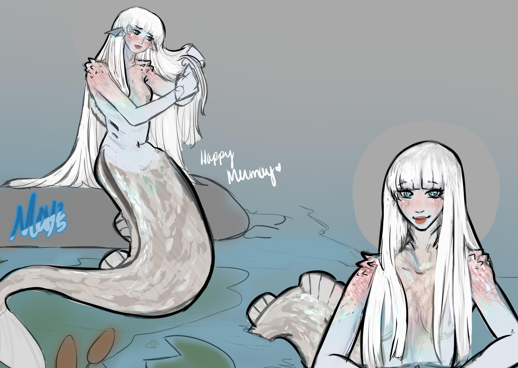 mermaid au stuff for mermay !